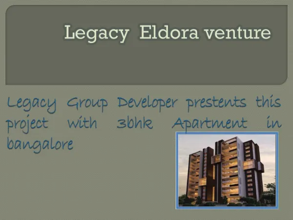 Eldora apartment Bangalore 9999620966