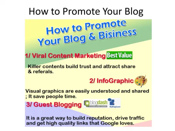 How to Promote Your Onine Business and Blog