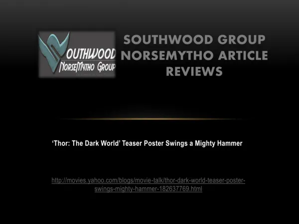 Southwood Group Norsemytho Article Reviews: ‘Thor: The Dark