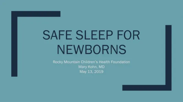 Safe Sleep for Newborns