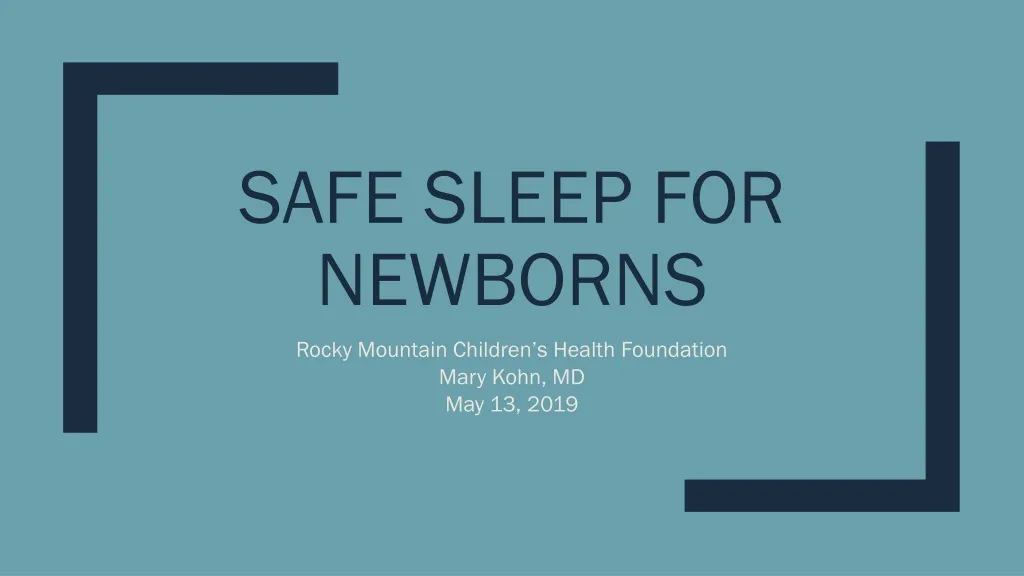 safe sleep for newborns