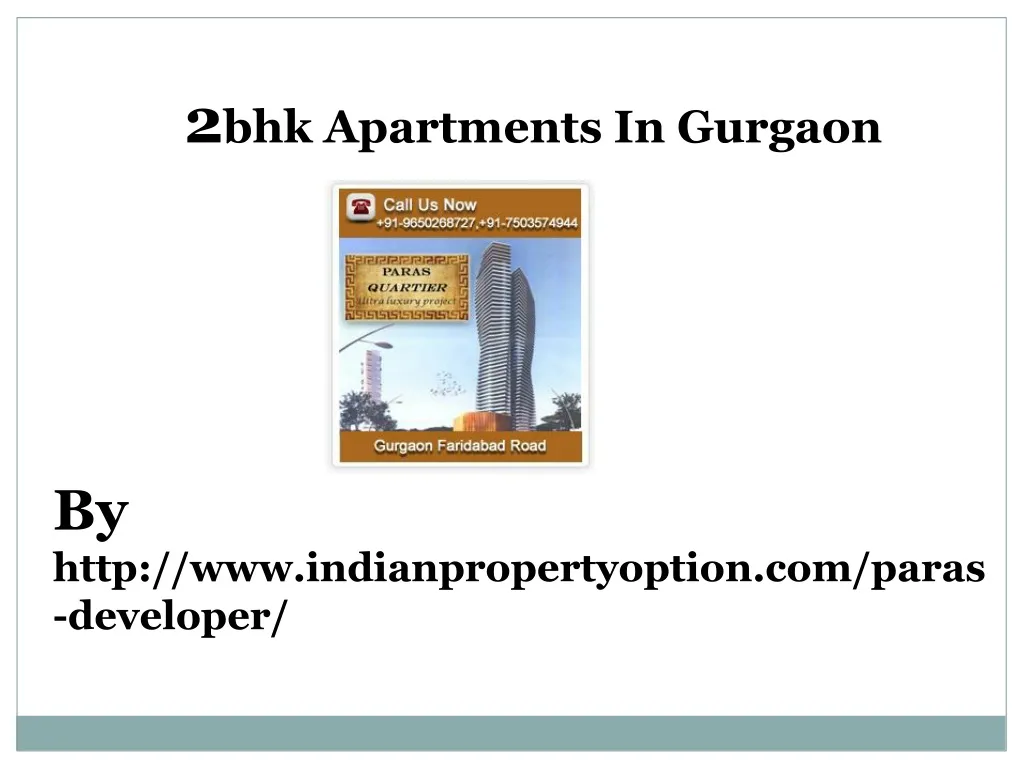 2 bhk apartments in gurgaon