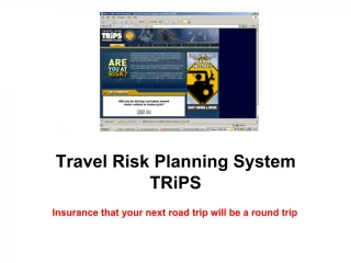 Travel Risk Planning System TRiPS - slide 1