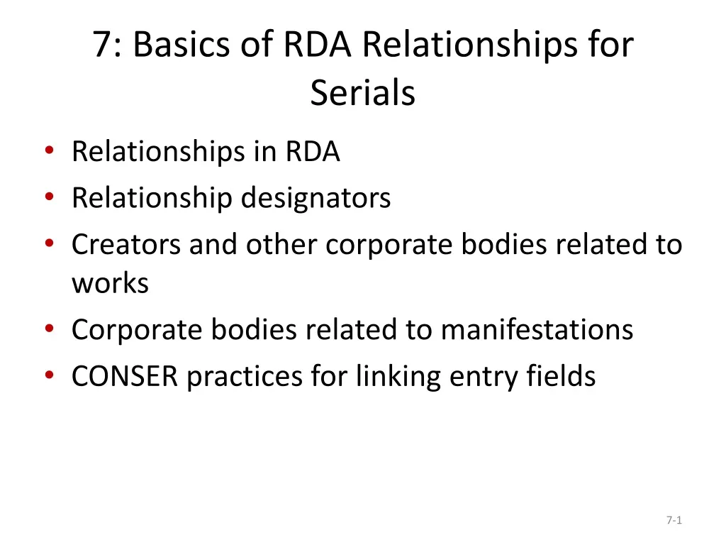 7 basics of rda relationships for s erials