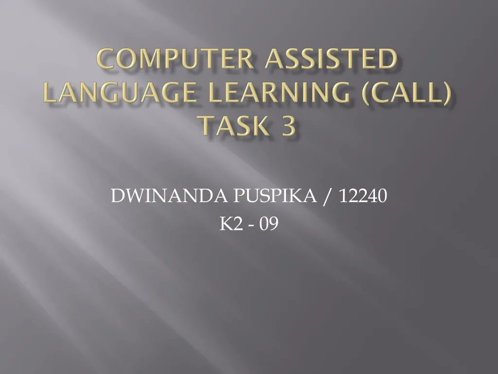 computer assisted language learning call task 3