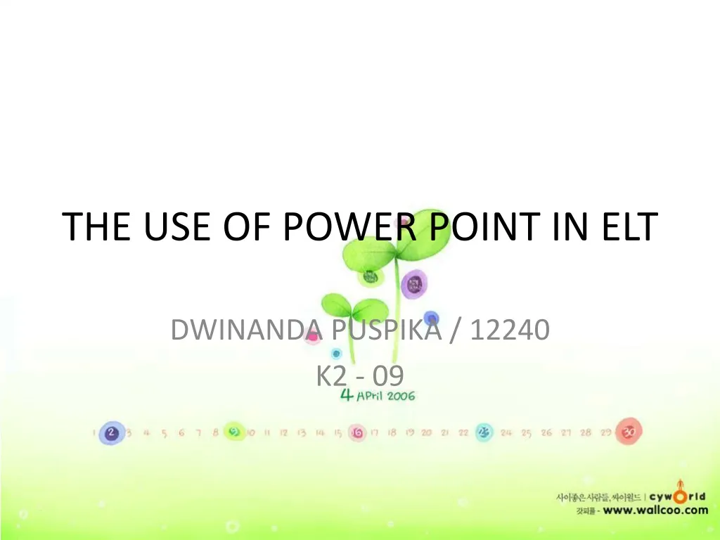 the use of power point in elt