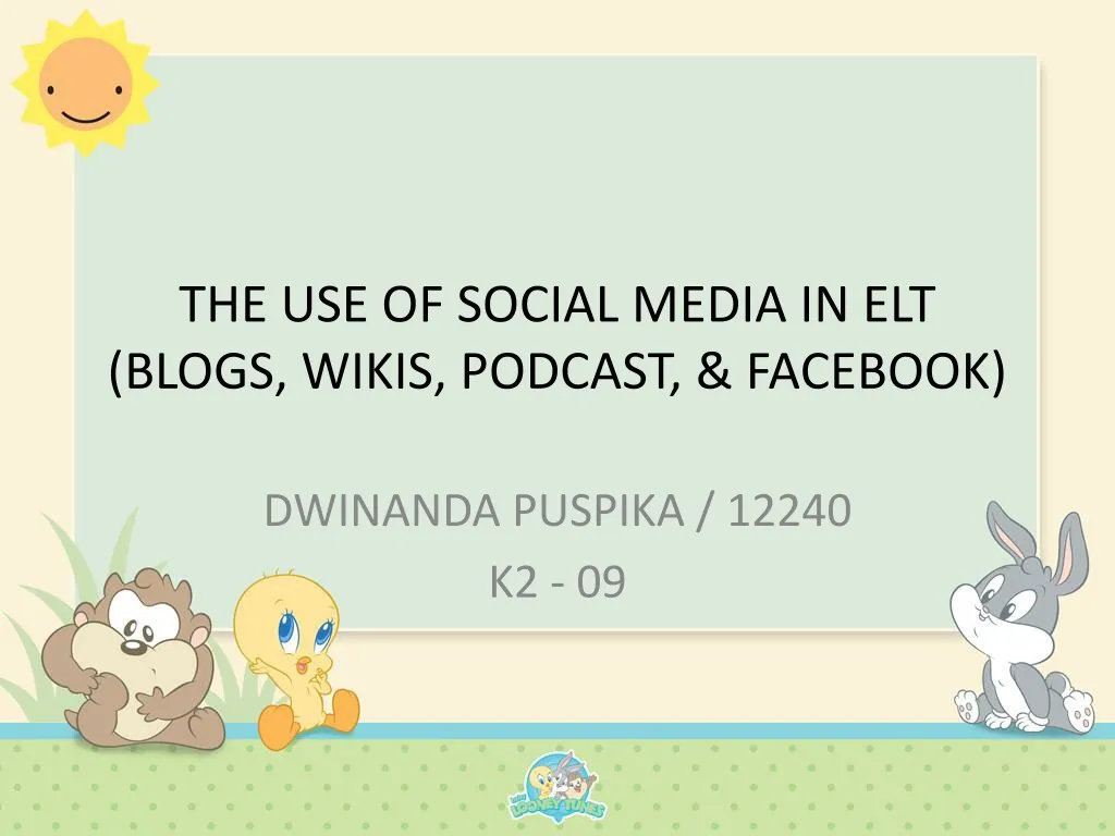 the use of social media in elt blogs wikis podcast facebook