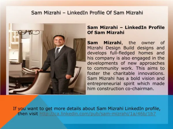 Sam mizrahi, owner of mizrahi design build corporation