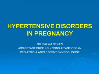 HYPERTENSIVE DISORDERS IN PREGNANCY - slide 1