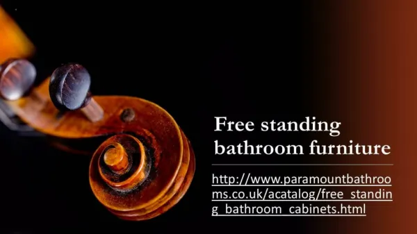 Free standing bathroom furniture