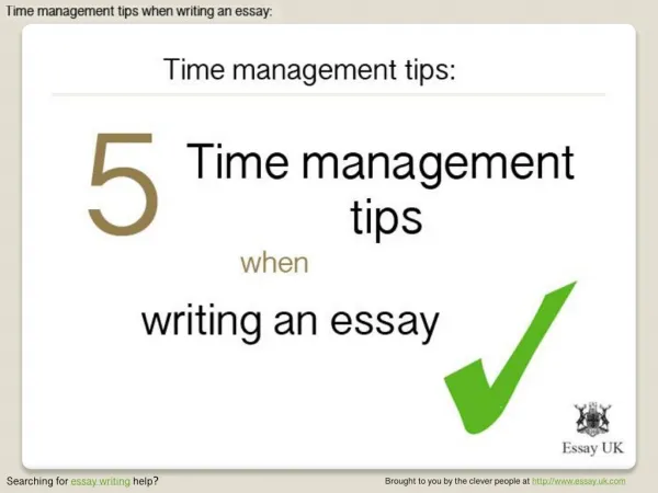 Essay Writing | 5 Time Management Tips When Writing an Essay