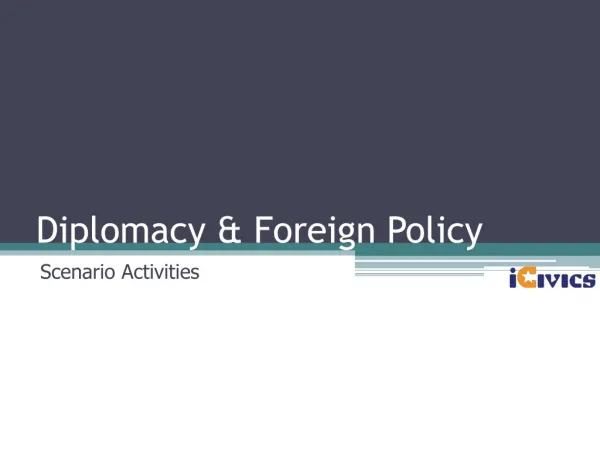 Diplomacy &amp; Foreign Policy