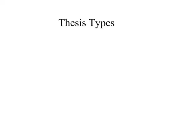 Thesis Types