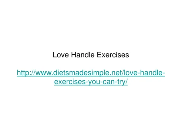Love Handle Exercises