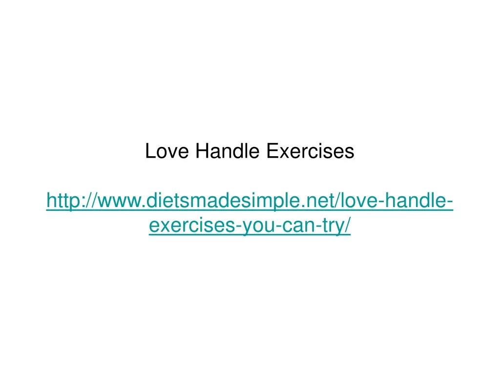 love handle exercises http www dietsmadesimple