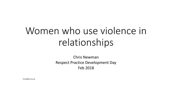 Women who use violence in relationships