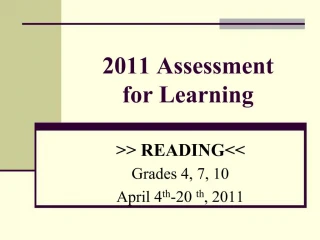 2011 Assessment for Learning - slide 1