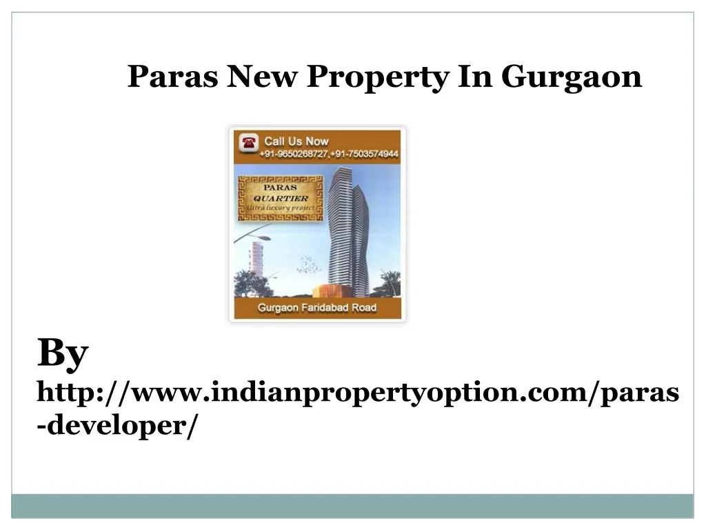 paras new property in gurgaon