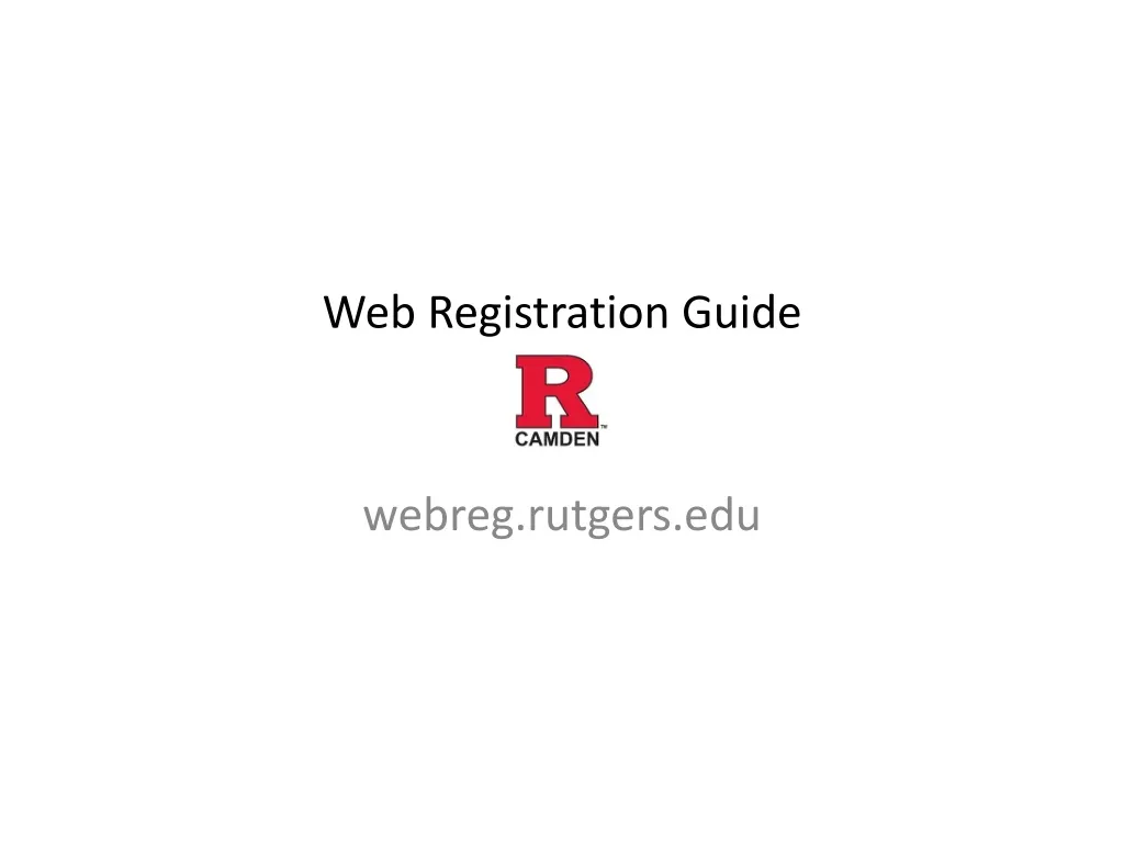 web registration guide