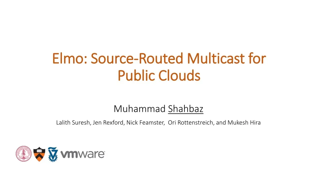 elmo source routed multicast for public clouds