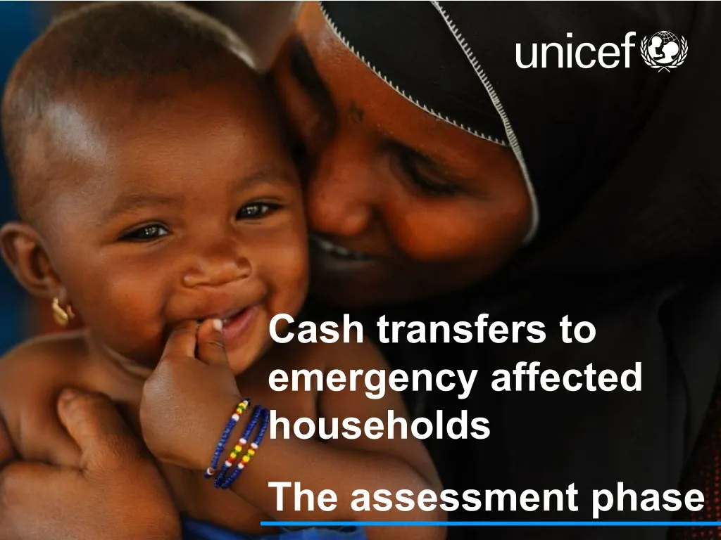 cash transfers to emergency affected households