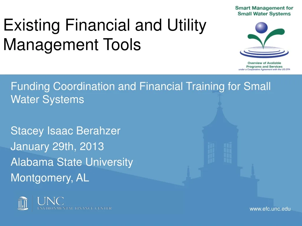 existing financial and utility management tools