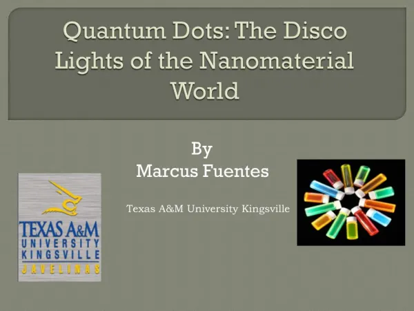The Disco Lights of the Nanomaterial World