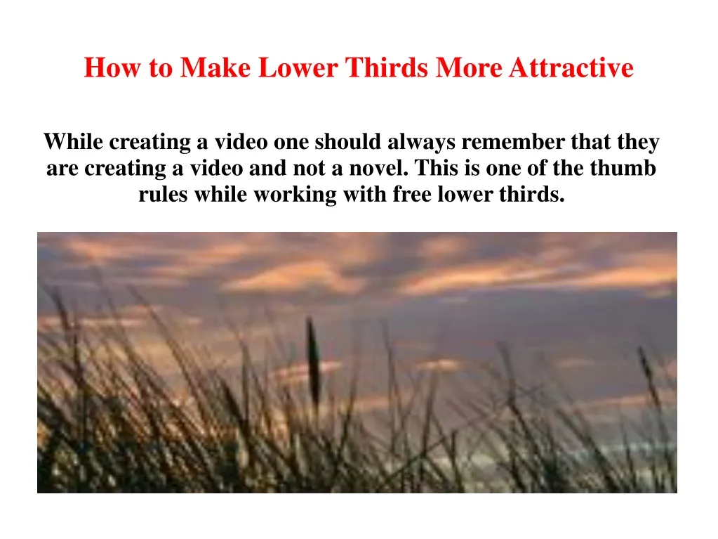 how to make lower thirds more attractive