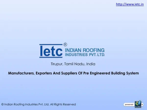Pre Engineered Building System Suppliers in Coimbatore