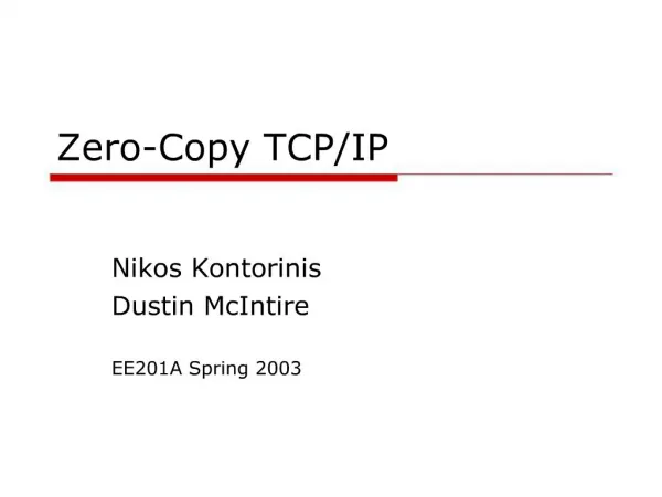 Zero-Copy TCP