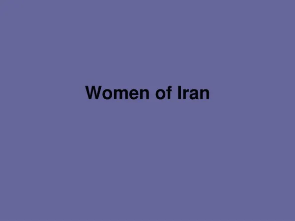 Women of Iran