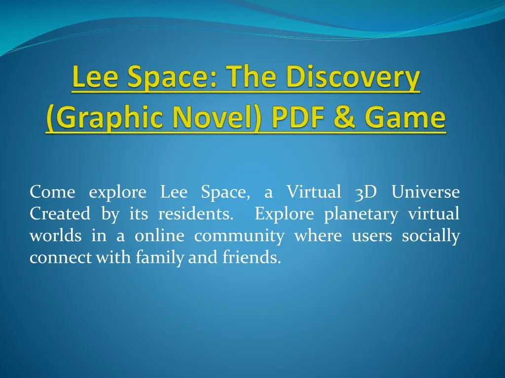 lee space the discovery graphic novel pdf game