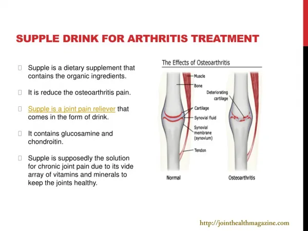 Supple drink for arthritis treatment