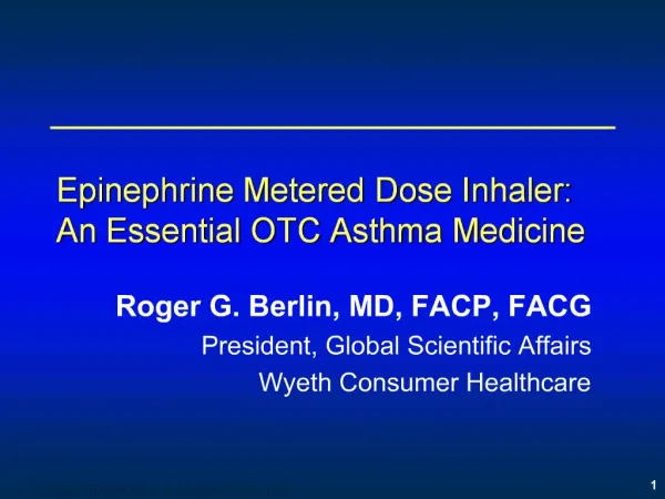 Epinephrine Metered Dose Inhaler: An Essential OTC Asthma Medicine