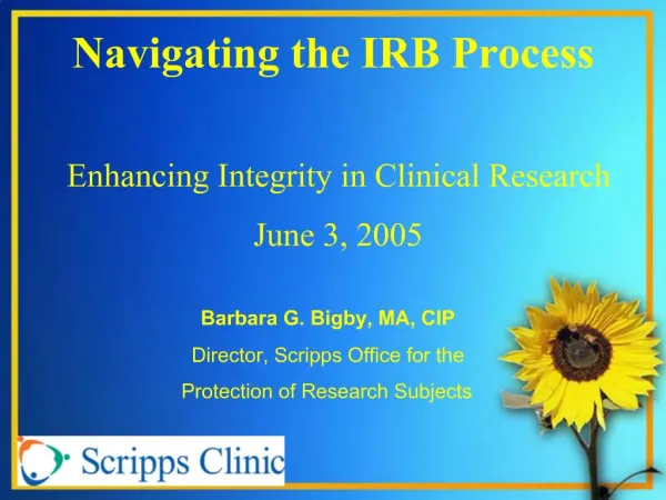 Navigating the IRB Process