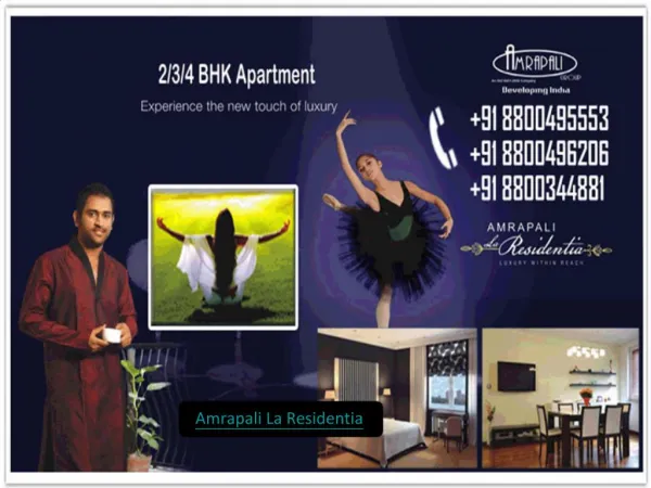 Amrapali La Residentia Presents Homes at Noida Extension