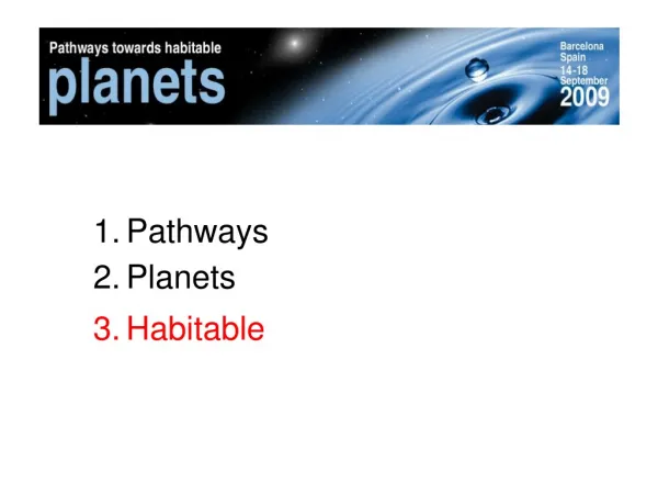 Pathways Planets Habitable