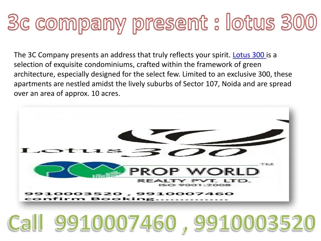 3c company present lotus 300