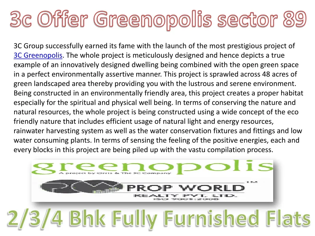 3c offer greenopolis sector 89