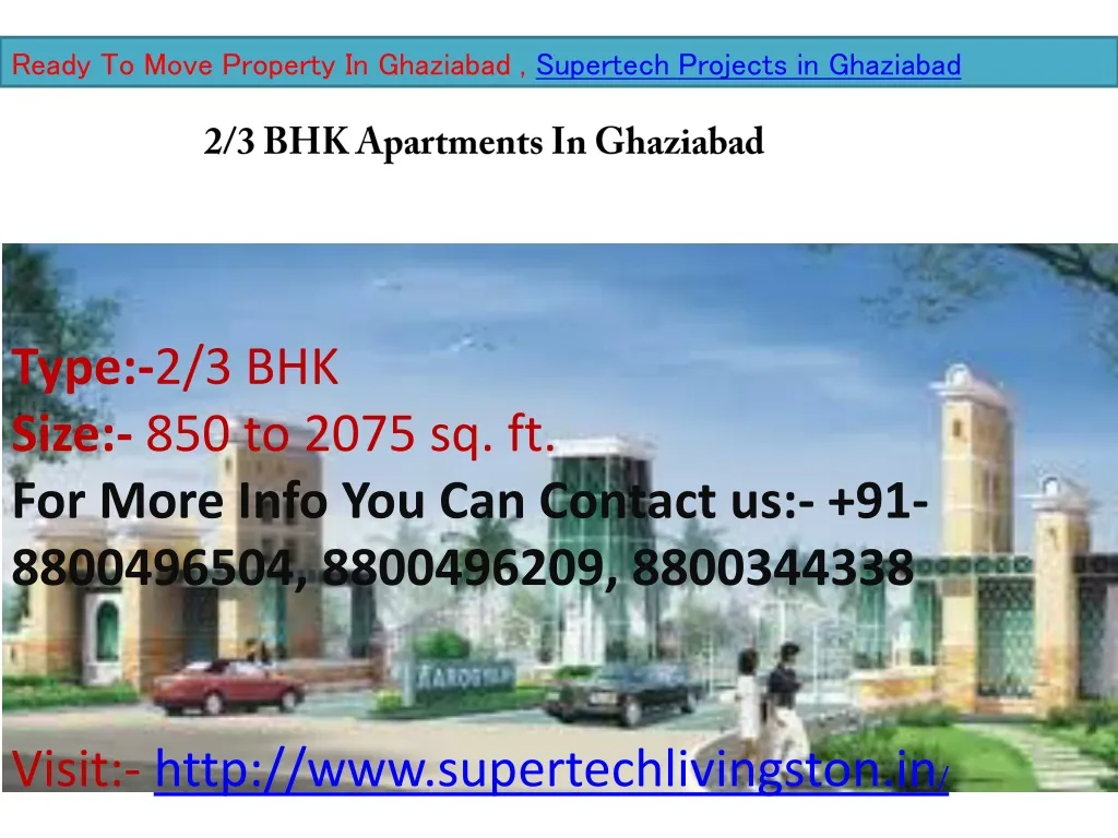 ready to move property in ghaziabad supertech