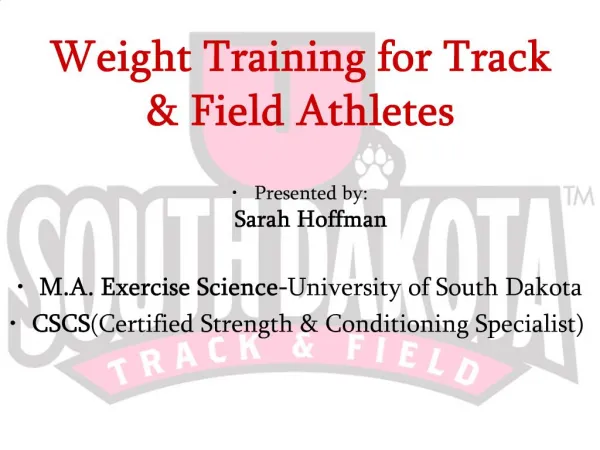 Weight Training for Track Field Athletes