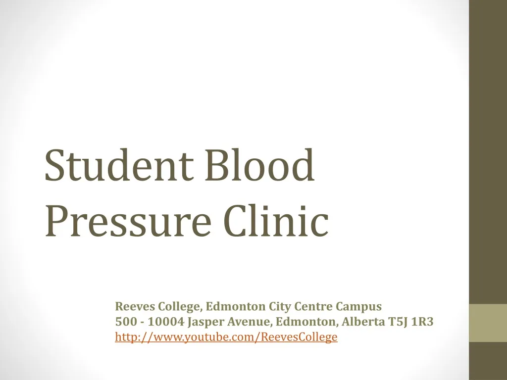 student blood pressure clinic