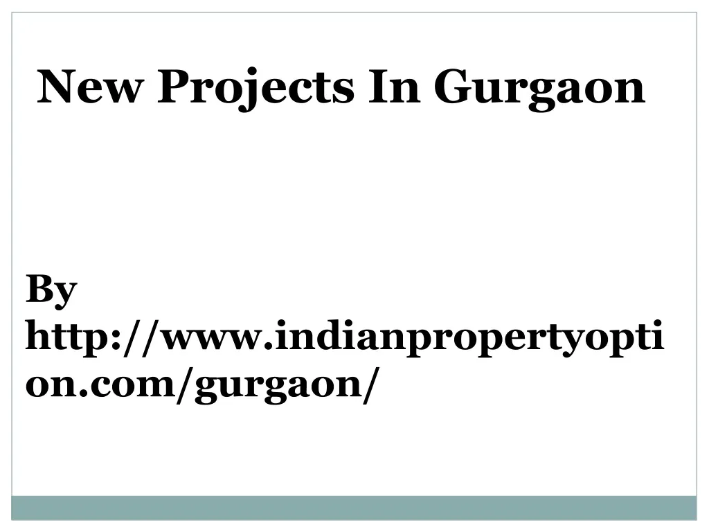 new projects in gurgaon