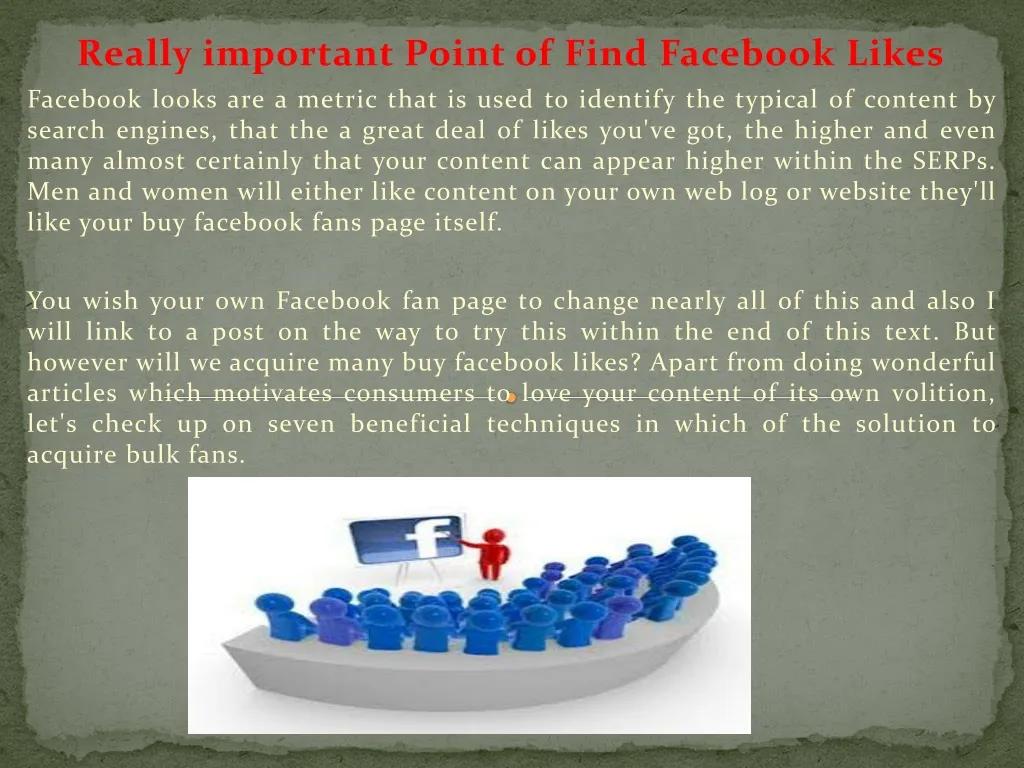 really important point of find facebook likes