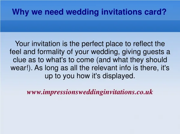 Handmade wedding invitations
