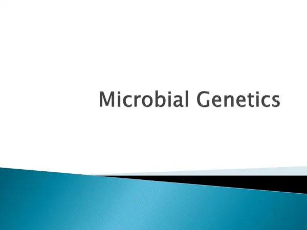 Microbial Genetics