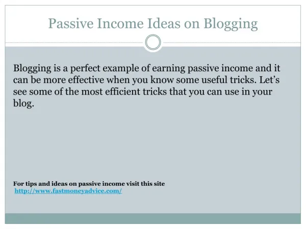 forms of passive income