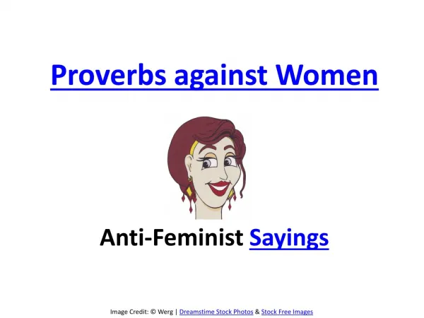 Proverbs against woman