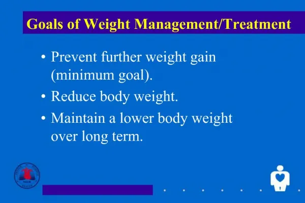 Goals of Weight Management