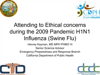 Attending to Ethical concerns during the 2009 Pandemic H1N1 ... - slide 1